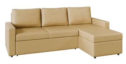 REGINA, rohová pohovka, koženka béžová